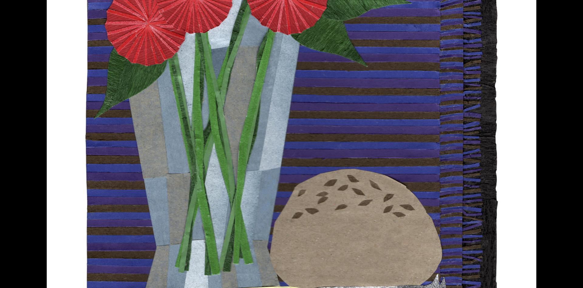 poster design, flowers, bread