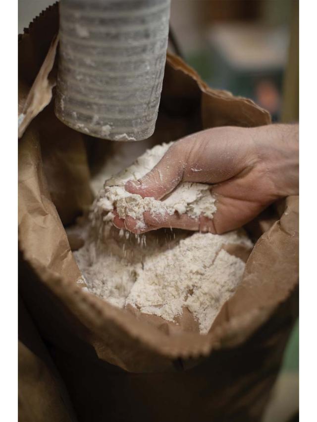 milled flour in bag